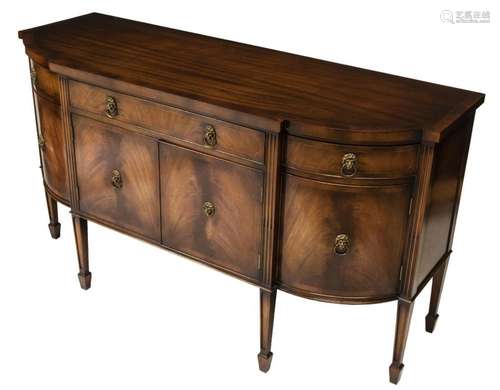 ENGLISH SHERATON STYLE MAHOGANY SIDEBOARD SERVER