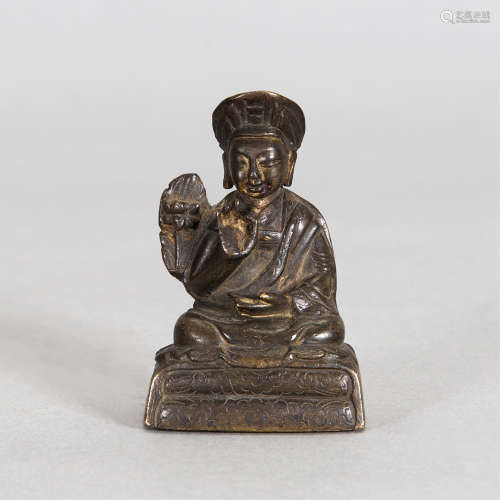 清中期 铜丹增拉布傑像