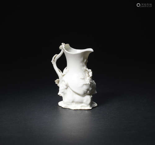 A Chelsea white 'Goat and Bee' jug, circa 1745-47