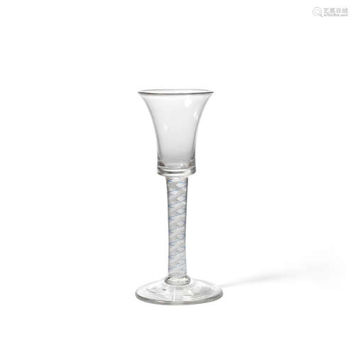 A colour-twist wine glass, circa 1765