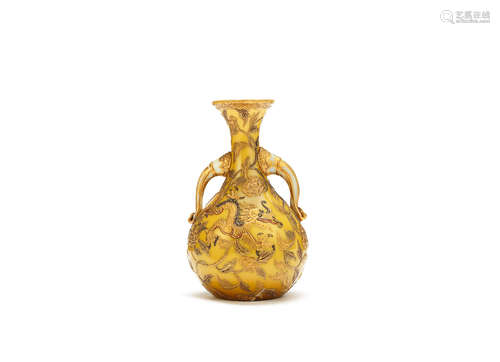 A most unusual Stevens and Williams Art Glass vase, circa 1890