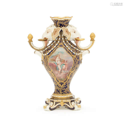 A Minton vase 'à Têtes d'Eléphant', dated 1878