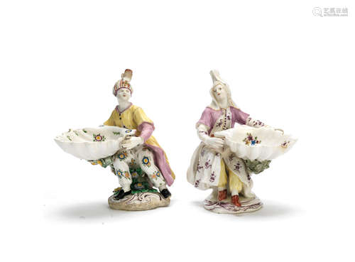 Two Bow sweetmeat figures, circa 1758