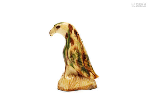 A rare Whieldon type model of a hawk, circa 1760