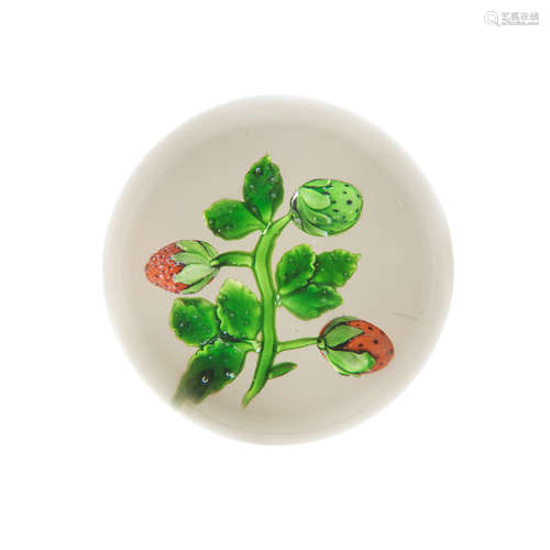 A Baccarat strawberries paperweight, circa 1850