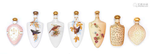 A collection of fifteen Royal Worcester scent bottles, circa 1880-1900