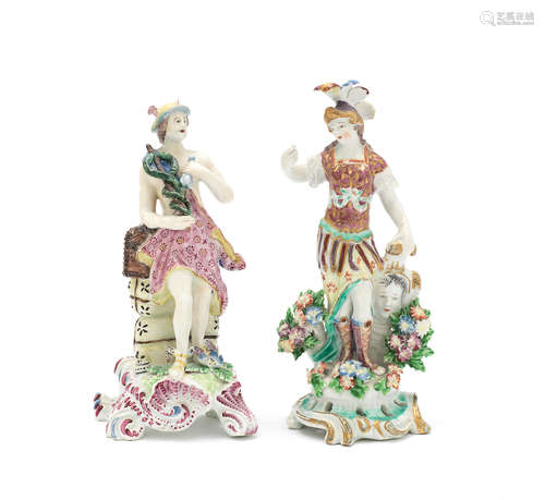 Two Bow figures, circa 1770-75