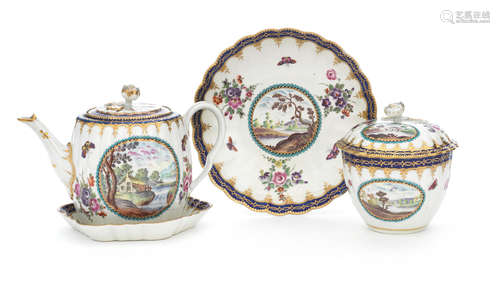 A Worcester part tea and coffee service, circa 1780