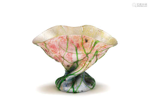 A Stevens and Williams 'Silveria' glass vase, circa 1900