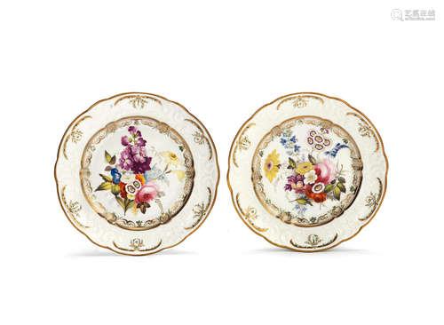 A pair of Swansea plates, circa 1815-17