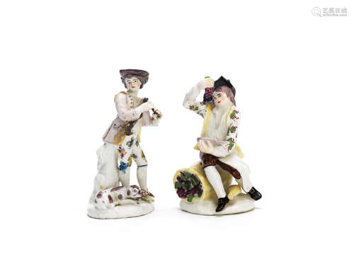 Two Bow figures, circa 1755-60