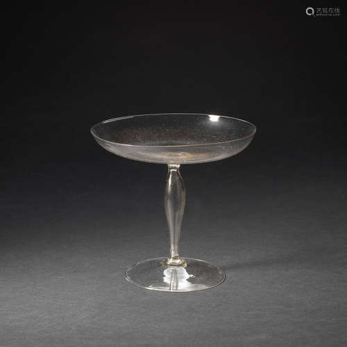 A Venetian or façon de Venise tazza or shallow wine glass, circa 1600