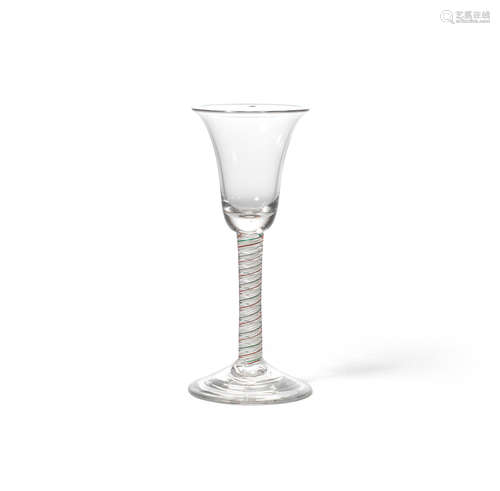 A colour-twist wine glass, circa 1765