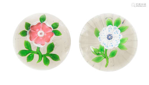 Two Baccarat flower paperweights, circa 1850