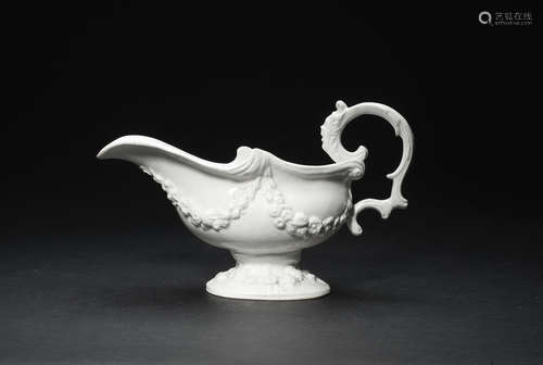 A Bow sauceboat, circa 1750