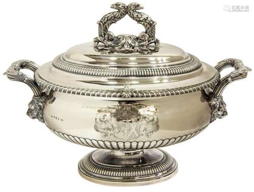 MAGNIFICENT PAUL STORR STERLING COVERED TUREEN