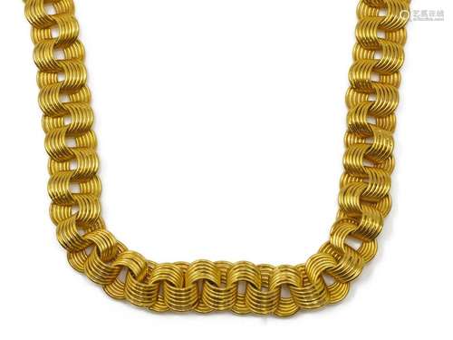 ESTATE 14KT YELLOW GOLD LOOPED NECKLACE, 47.4GRAMS