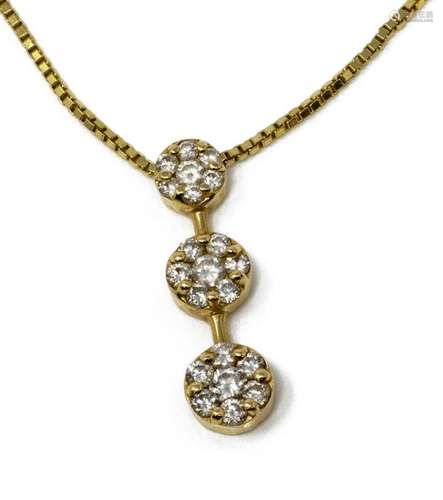 ESTATE 14KT GOLD & 1.00CTTW DIAMOND NECKLACE