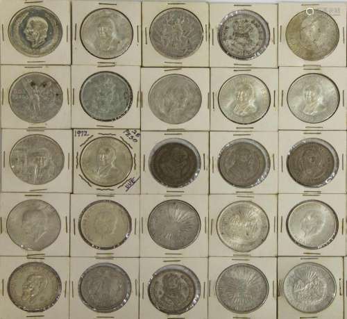 (51) MEXICO SILVER COINS & ZAPATA MEDAL