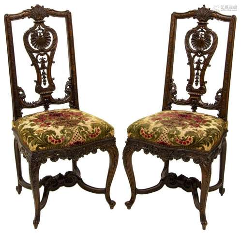 (PR) CONTINENTAL CHINESE CHIPPENDALE STYLE CHAIRS