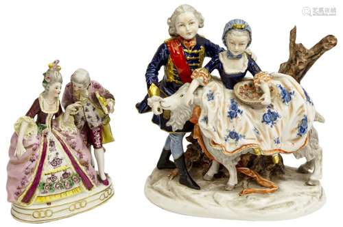 4) CONTINENTAL PORCELAIN FIGURES UNITED WEISS BACH