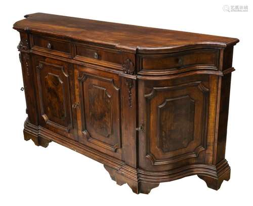 ITALIAN FLORENTINE DEMILUNE SIDEBOARD