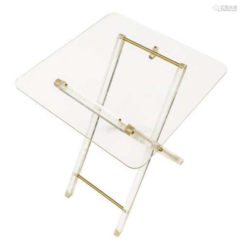 ITALIAN PLEXIGLASS FOLDING TABLE