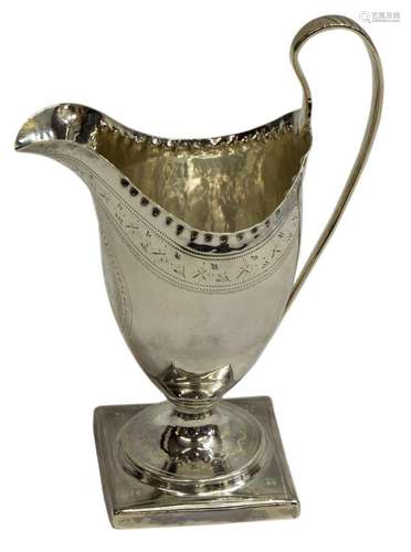 ENGLISH GEORGE III HESTER BATEMAN STERLING PITCHER