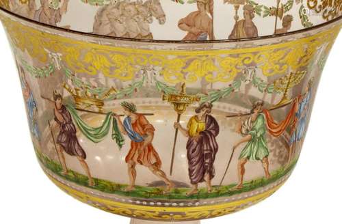 (44) SPECTACULAR VENETIAN ENAMELED GLASS SERVICE