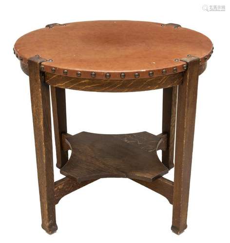 GEORGE FLINT CO. CRAFTSMAN OAK CENTER TABLE