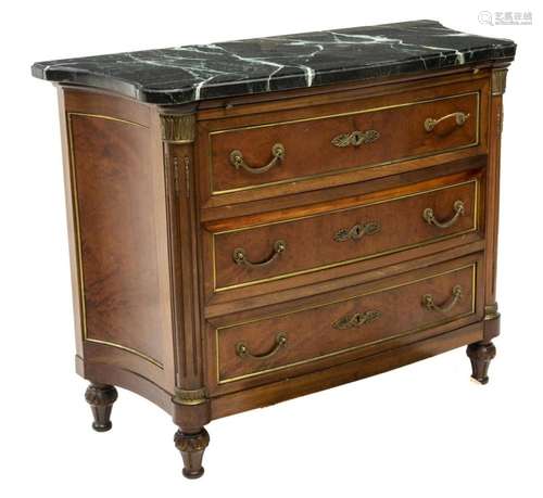 ITALIAN MARBLE TOP BACHELOR CHEST