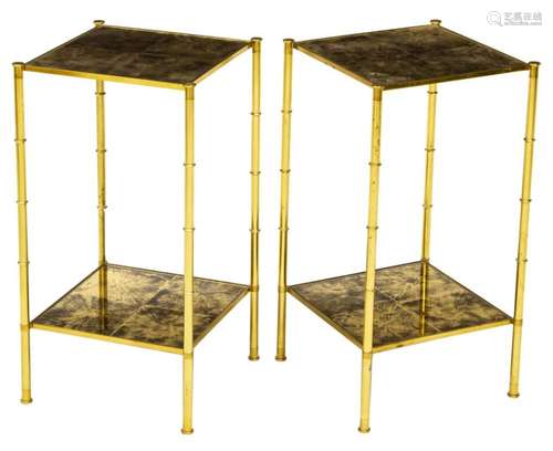 (2) FRENCH MODERN MAISON JANSEN STYLE SIDE TABLES