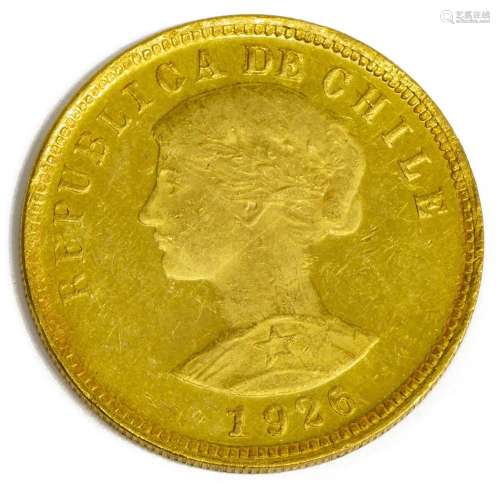 CHILE GOLD COIN, 100 PESOS