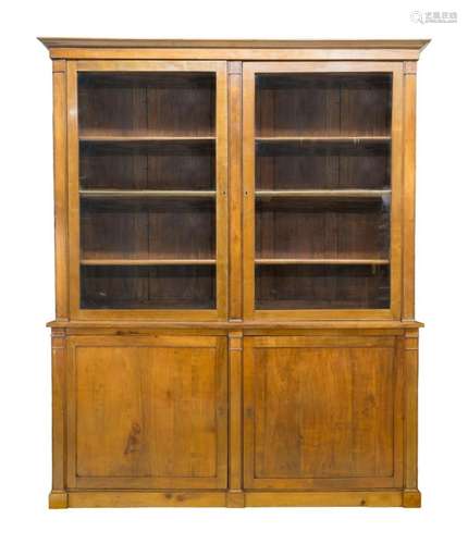 MONUMENTAL FRENCH CHERRYWOOD BOOKCASE