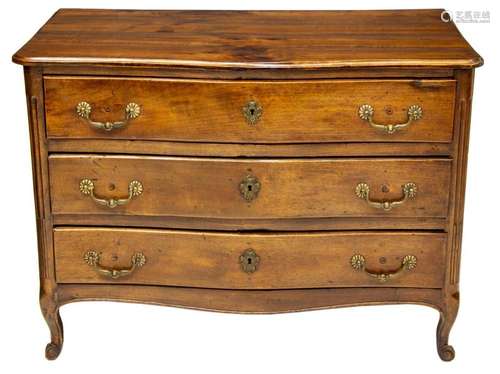 FRENCH LOUIS XV CHERRYWOOD COMMODE, 18THC.