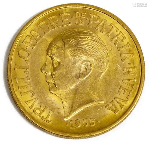 DOMINICAN REPUBLIC GOLD 30 PESO 1955 COIN