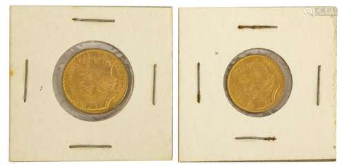 (2) POLISH GOLD COINS, 1925