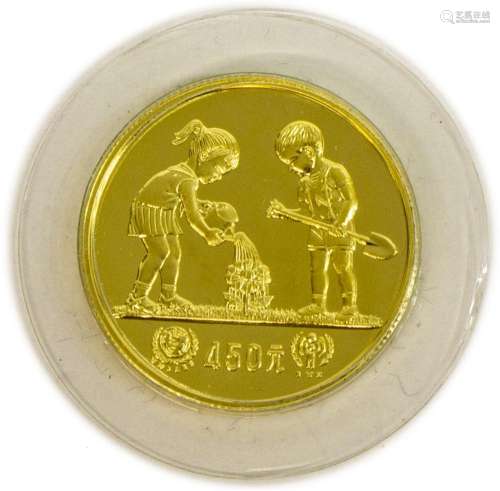 GOLD COIN, CHINA UNICEF YEAR OF THE CHILD
