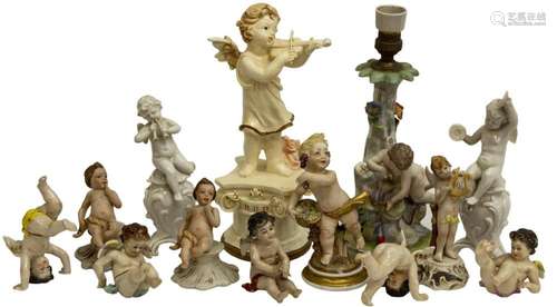 (13) CONTINENTAL PORCELAIN PUTTI, CAPODIMONTE