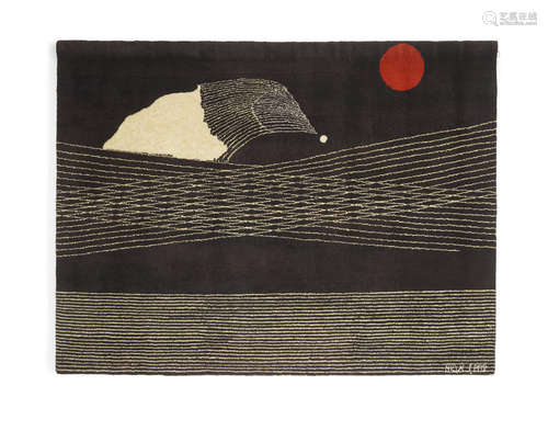 Comète Wall Hanging1950short pile wool, signed in the weavelength 83in (210cm); width 62in (157cm)  Max Ernst (1891-1976)