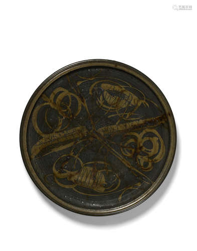 Untitled (Plate)1954glazed stoneware, signed 'Voulkos' on the undersideheight 2 1/4in (5.5cm); diameter 16 7/8in (43cm)  Peter Voulkos (1924-2002)