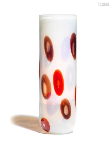 Macchie Vase1950–1959 for A.V.E.M., opalescent glass, red and dark purple detailsheight 17in (43cm)  Anzolo Fuga (1914-1998)