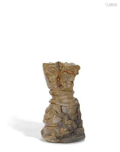 Tall Double Necked Vessel1992glazed stoneware, incised 'Callas 92'height 22 1/2in (57cm)  Peter Callas (born 1951)