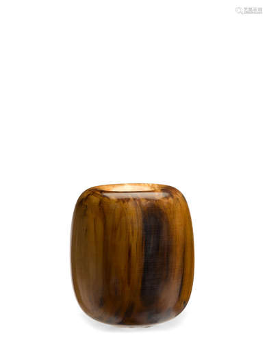 Doughnut Vasecirca 1980figured tulipwood, with artist's monogram and inscribed 'ED MOULTHROP FIGURED TULIPWOOD LIRIODENDRON TULIPIFERA 307801'height 9 1/2in (24cm); width 9 1/4in (23cm)  Edward Moulthrop (1916-2003)