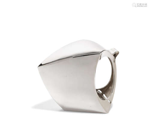 Tea Pot1994sterling silver, stamped '3/9 Sets Sept 1994 FARAONE Milano'height 6in (15cm); length 8in (20cm); depth 6in (15cm)  Faraone