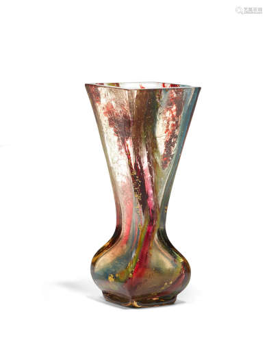 Vasecirca 1890topaz glass with oxide inclusionsheight 8 5/8in (21.8cm)  François-Eugene Rousseau (1827-1890) and Ernest-Baptiste Leveillé (1841-1913)
