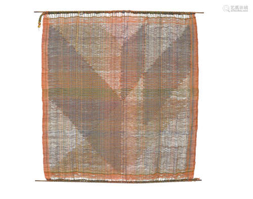 Reflection1960s woven textile, metal hanging rod, titled 'REFLECTION' on versooverall length 31in (79cm); width 30 1/2in (78cm)  Trude Guermonprez (1910-1976)