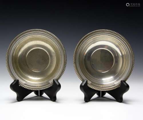 GORHAM STERLING SILVER BOWLS RETICULATED RIMS (2)