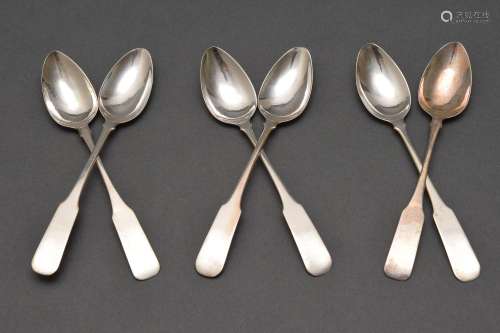 800 COIN SILVER SPOONS MASSACHUSETTS 1800 (6)