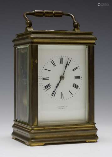 FRENCH 19TH C CARRIAGE CLOCK J.E. CALDWELL